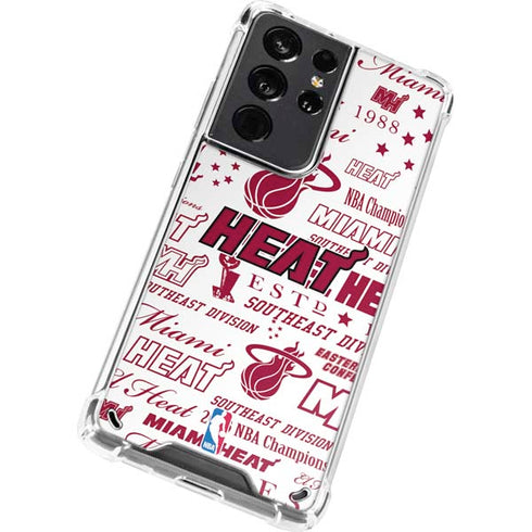 NBA Miami Heat Historic Blast Galaxy S21 Ultra 5G Clear Case