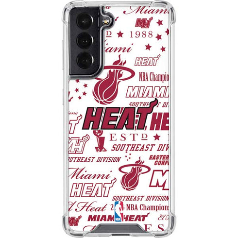 NBA Miami Heat Historic Blast Galaxy S22 Clear Case