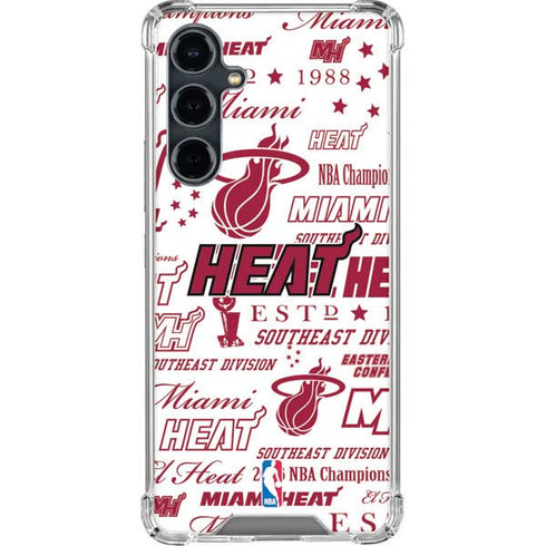 NBA Miami Heat Historic Blast Galaxy S23 FE Clear Case