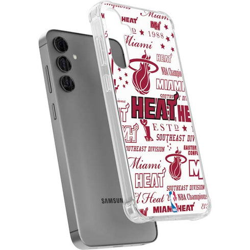 NBA Miami Heat Historic Blast Galaxy S24 Plus Clear Case