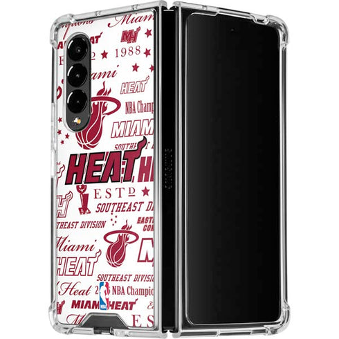 NBA Miami Heat Historic Blast Galaxy Z Fold4 5G Clear Case