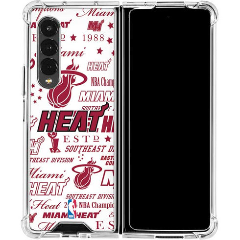 NBA Miami Heat Historic Blast Galaxy Z Fold4 5G Clear Case