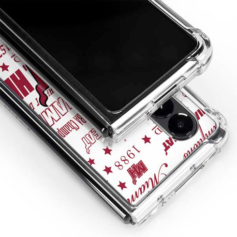 NBA Miami Heat Historic Blast Galaxy Z Fold4 5G Clear Case