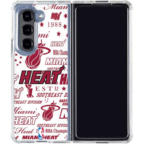 NBA Miami Heat Historic Blast Galaxy Z Fold5 5G Clear Case