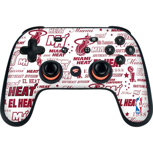 NBA Miami Heat Historic Blast Google Stadia Controller Skin
