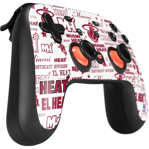 NBA Miami Heat Historic Blast Google Stadia Controller Skin