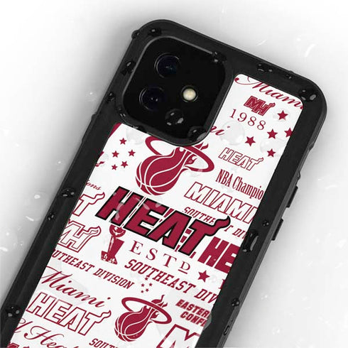NBA Miami Heat Historic Blast iPhone 12 Mini Waterproof Case