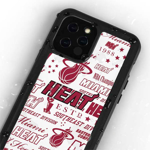NBA Miami Heat Historic Blast iPhone 12 Pro Waterproof Case