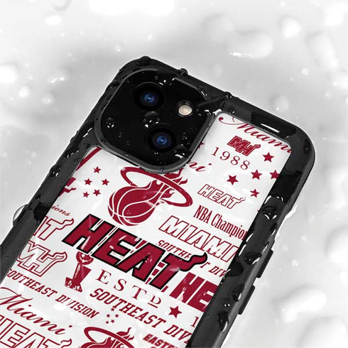 NBA Miami Heat Historic Blast iPhone 13 Mini Waterproof Case