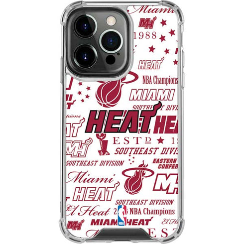 NBA Miami Heat Historic Blast iPhone 14 Pro Clear Case