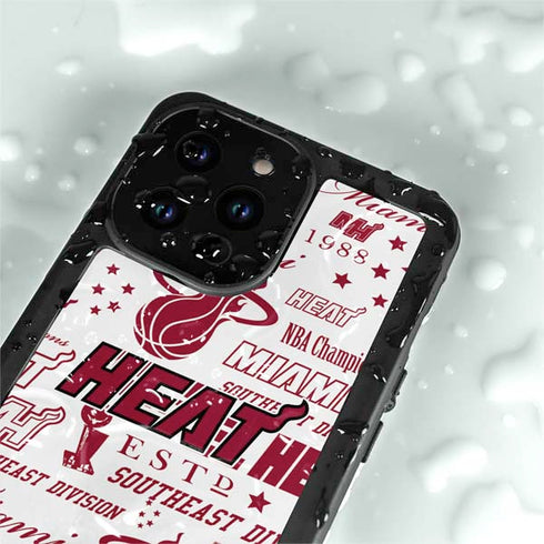 NBA Miami Heat Historic Blast iPhone 14 Pro Max Waterproof Case