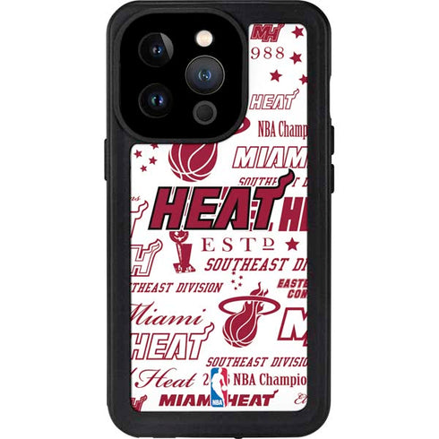 NBA Miami Heat Historic Blast iPhone 14 Pro Waterproof Case