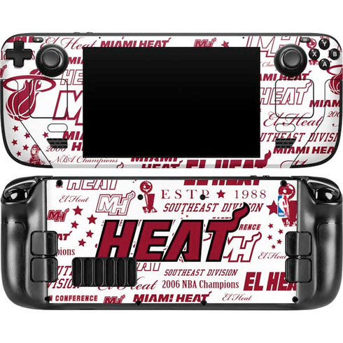 NBA Miami Heat Historic Blast Steam Deck Handheld Gaming Computer Skin