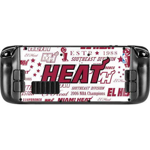 NBA Miami Heat Historic Blast Steam Deck Handheld Gaming Computer Skin