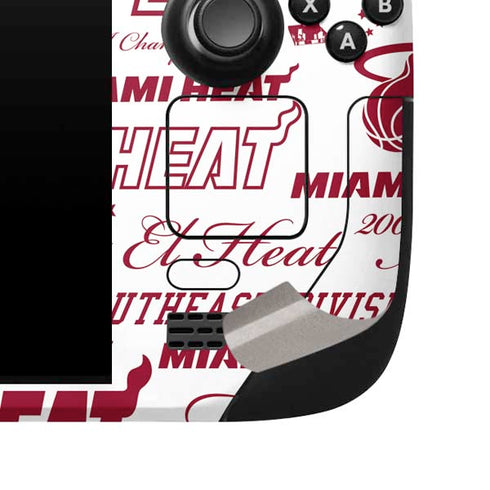 NBA Miami Heat Historic Blast Steam Deck Handheld Gaming Computer Skin