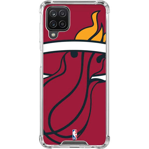 NBA Miami Heat Large Logo Galaxy A12 Clear Case