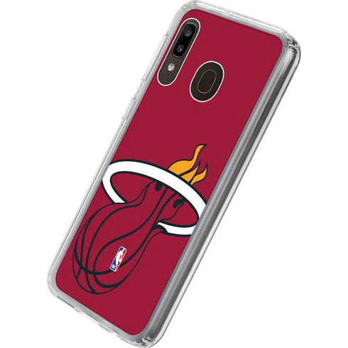 NBA Miami Heat Large Logo Galaxy A20 Clear Case