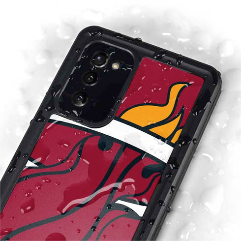 NBA Miami Heat Large Logo Galaxy Note20 5G Waterproof Case