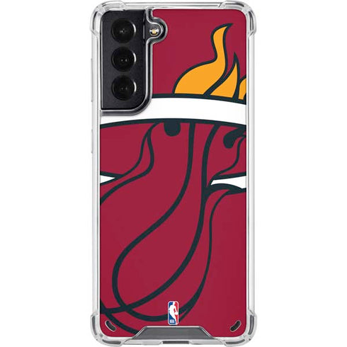 NBA Miami Heat Large Logo Galaxy S21 5G Clear Case