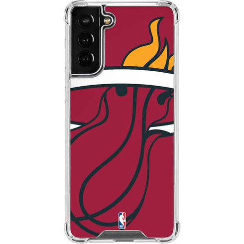 NBA Miami Heat Large Logo Galaxy S21 FE Clear Case
