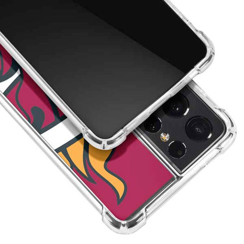 NBA Miami Heat Large Logo Galaxy S21 Ultra 5G Clear Case