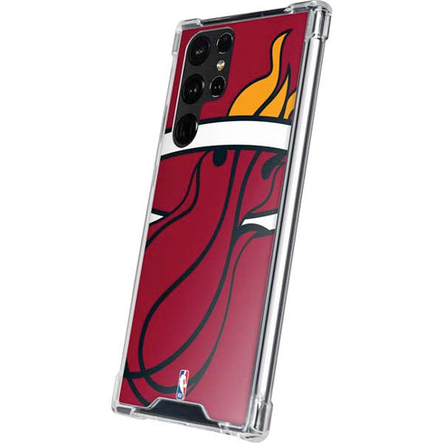 NBA Miami Heat Large Logo Galaxy S22 Ultra Clear Case