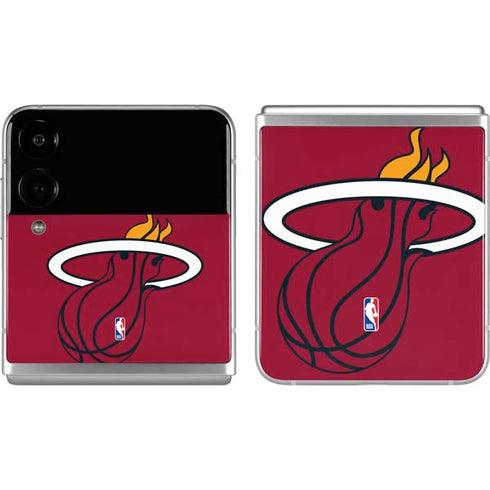 NBA Miami Heat Large Logo Galaxy Z Flip4 5G Skin