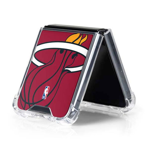 NBA Miami Heat Large Logo Galaxy Z Flip5 5G Clear Case