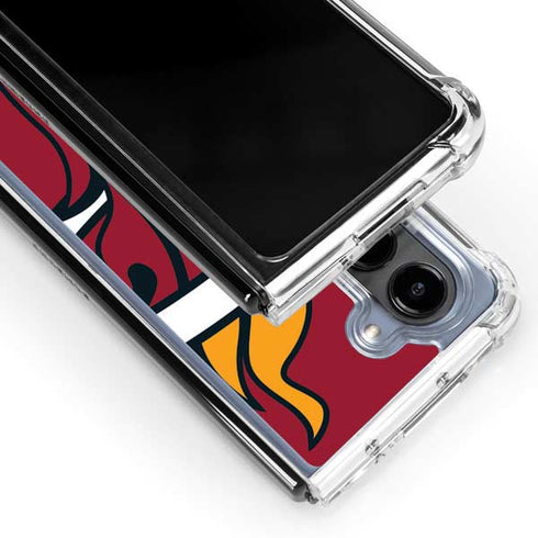 NBA Miami Heat Large Logo Galaxy Z Fold5 5G Clear Case