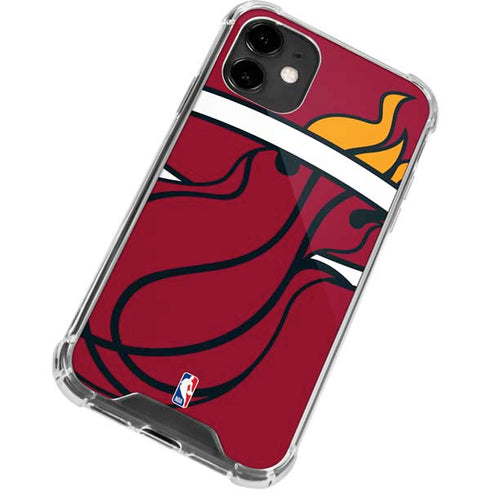 NBA Miami Heat Large Logo iPhone 12 Clear Case