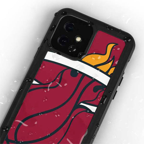 NBA Miami Heat Large Logo iPhone 12 Mini Waterproof Case