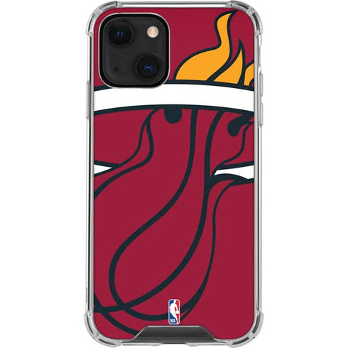 NBA Miami Heat Large Logo iPhone 14 Clear Case
