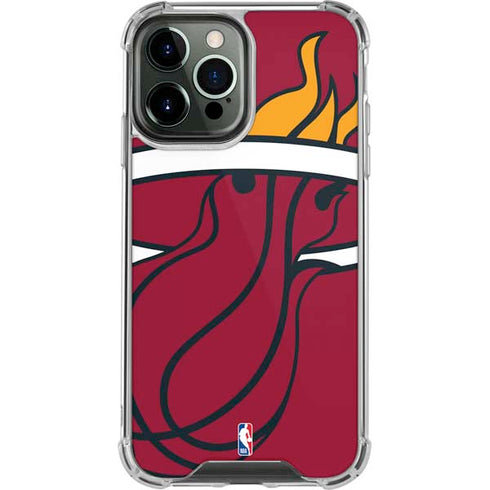 NBA Miami Heat Large Logo iPhone 14 Pro Max Clear Case