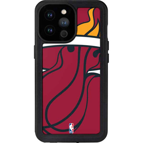 NBA Miami Heat Large Logo iPhone 14 Pro Max Waterproof Case