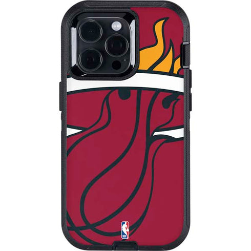 NBA Miami Heat Large Logo Otterbox Defender iPhone Skin