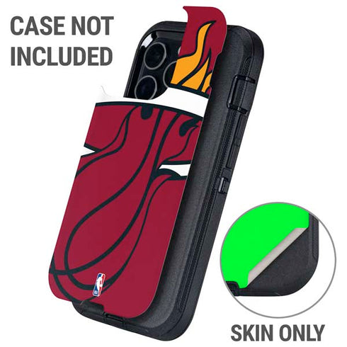 NBA Miami Heat Large Logo Otterbox Defender iPhone Skin