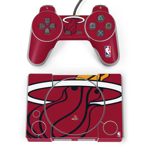 NBA Miami Heat Large Logo PlayStation Classic Bundle Skin