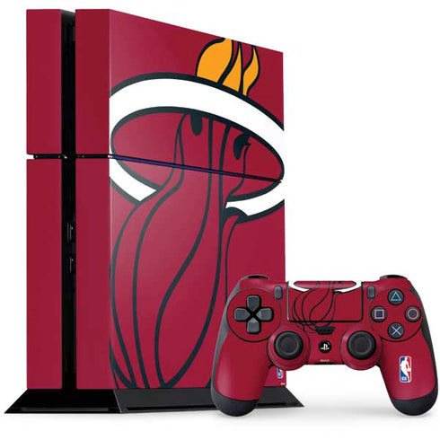 NBA Miami Heat Large Logo PS4 Console and Controller Bundle Skin