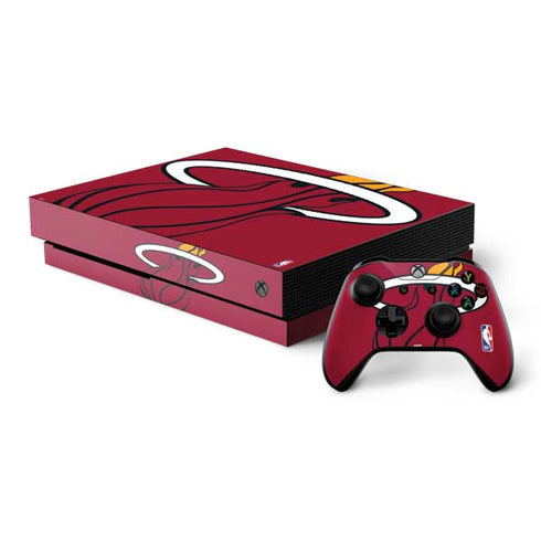NBA Miami Heat Large Logo Xbox One X Bundle Skin