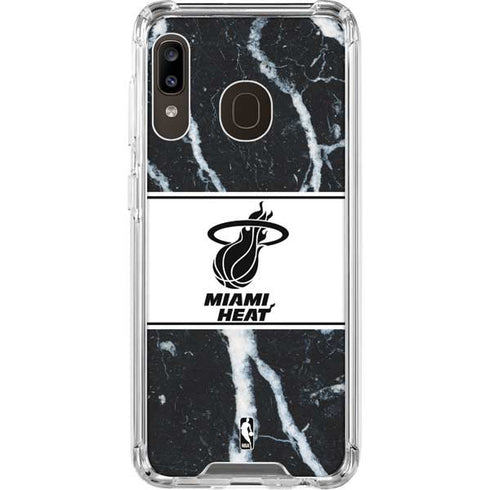 NBA Miami Heat Marble Galaxy A30 Clear Case