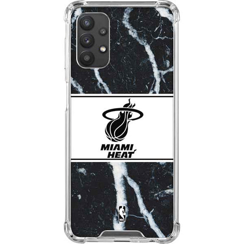 NBA Miami Heat Marble Galaxy A32 5G Clear Case
