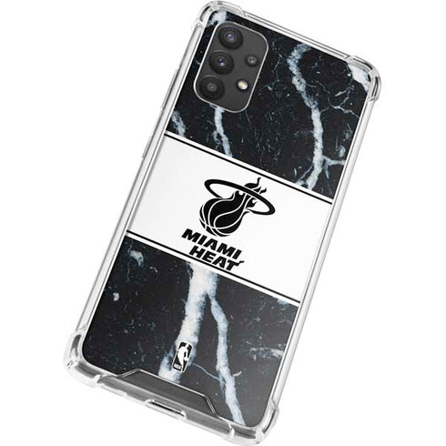NBA Miami Heat Marble Galaxy A32 5G Clear Case