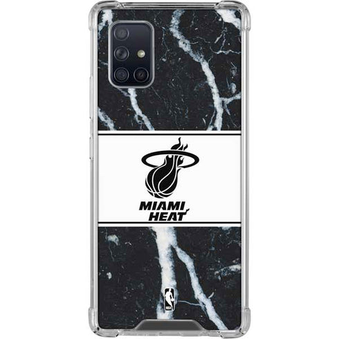 NBA Miami Heat Marble Galaxy A71 5G Clear Case