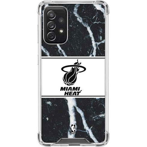 NBA Miami Heat Marble Galaxy A72 5G Clear Case