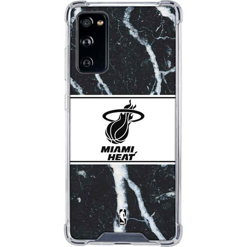 NBA Miami Heat Marble Galaxy S20 FE Clear Case