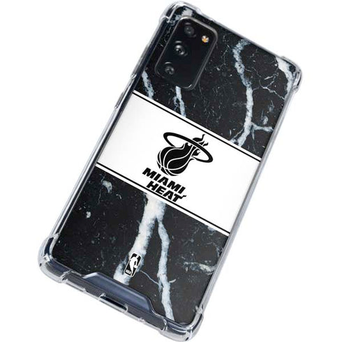 NBA Miami Heat Marble Galaxy S20 FE Clear Case