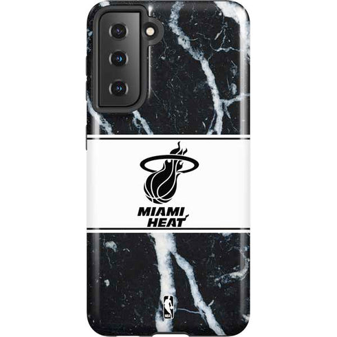 NBA Miami Heat Marble Galaxy S21 5G Pro Case