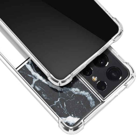 NBA Miami Heat Marble Galaxy S21 Ultra 5G Clear Case