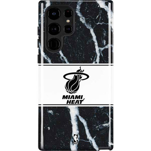 NBA Miami Heat Marble Galaxy S22 Ultra Pro Case