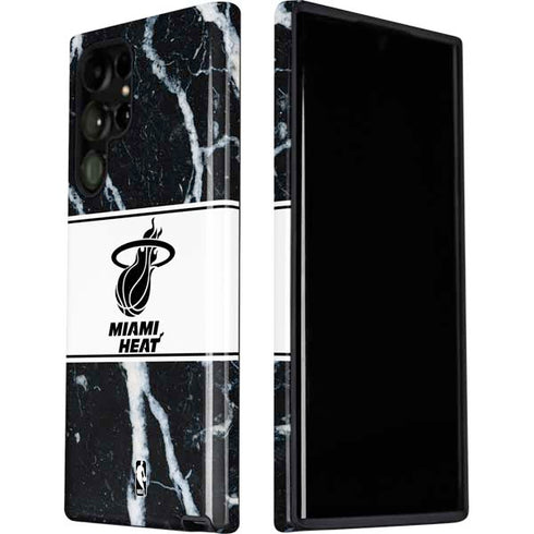 NBA Miami Heat Marble Galaxy S22 Ultra Pro Case